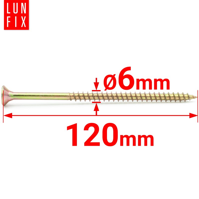Wkręty uniwersalne 6x120 hartowane ocynkowane KDH 100szt.
