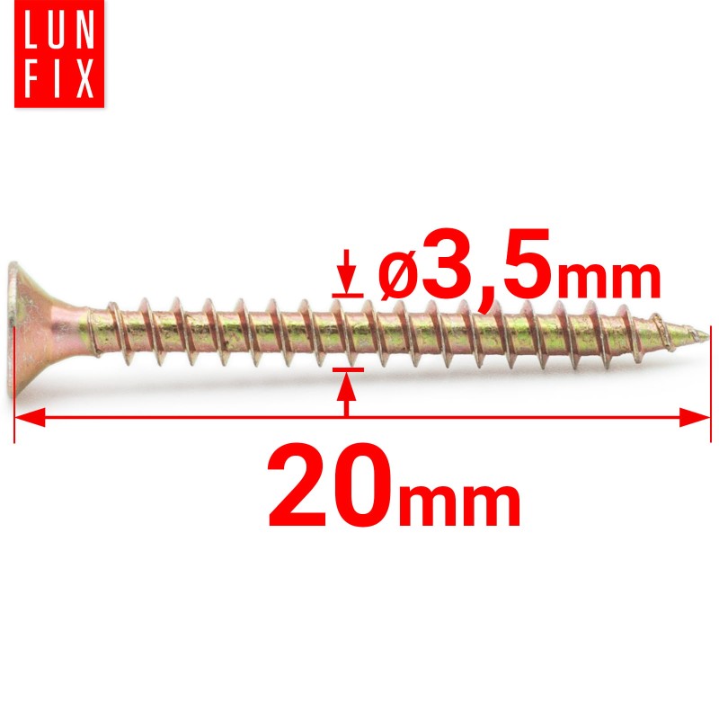 Wkręty uniwersalne 3,5x20 hartowane ocynkowane KDH 1kg