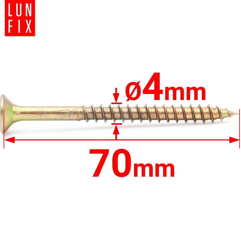 Wkręty uniwersalne 4x70 hartowane ocynkowane KDH 1kg