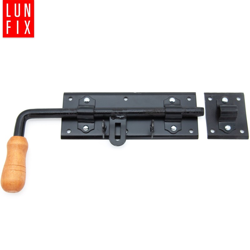 Zasuwa ryglowa 280x80mm drzwi garażu PRAWA czarna WRK280