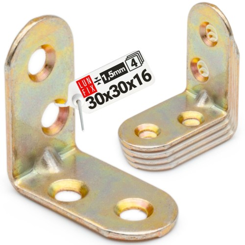 Équerre de meuble 30x30x16x1,5 KR3 4 pièces - LUN FIX
