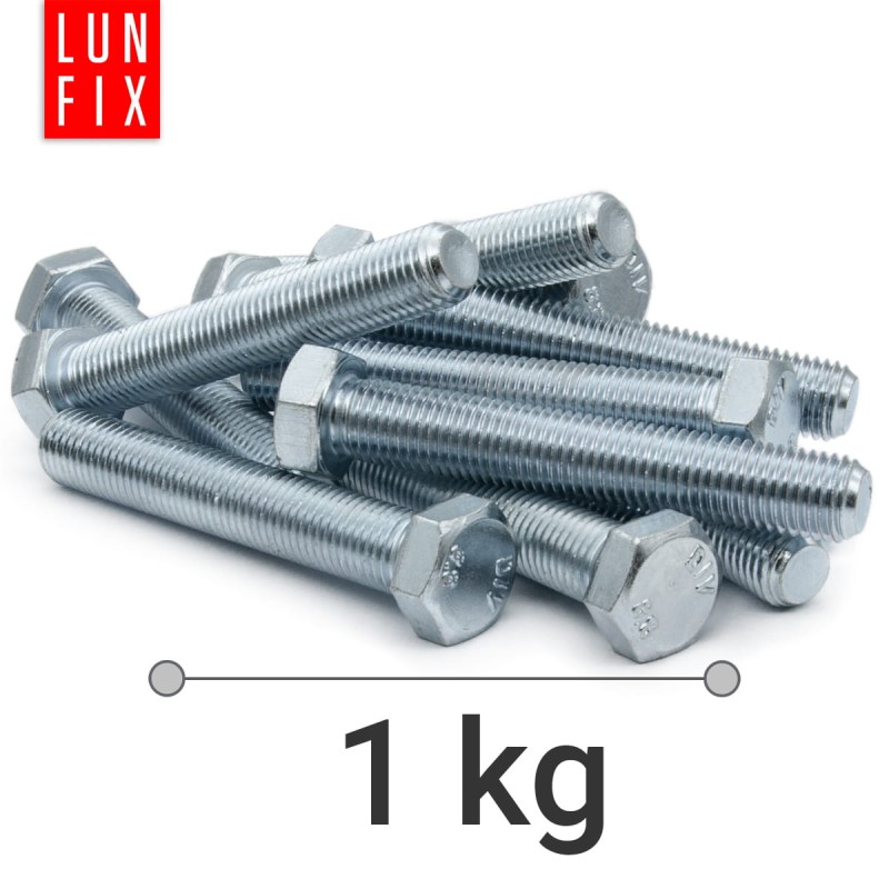 Śruba sześciokątna M14x90 ocynkowana DIN 933 klasa 8.8 1kg