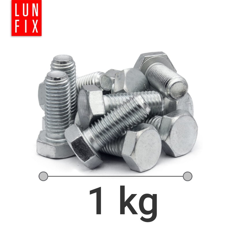 Śruba sześciokątna M6x30 ocynkowana DIN 933 klasa 5.8 1kg