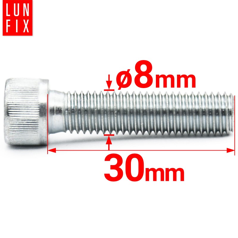 Śruby imbusowe M8x30 ocynkowane DIN912 klasa 8.8 1kg