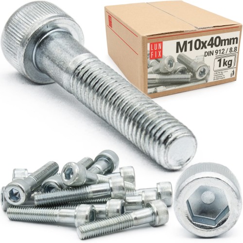 Vis CHC M10x40 DIN912 galvanisée 1 kg - LUN FIX