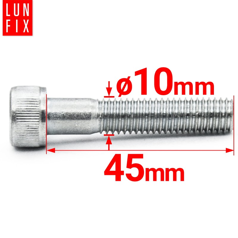 Śruby imbusowe M10x45 ocynkowane DIN912 klasa 8.8 1kg