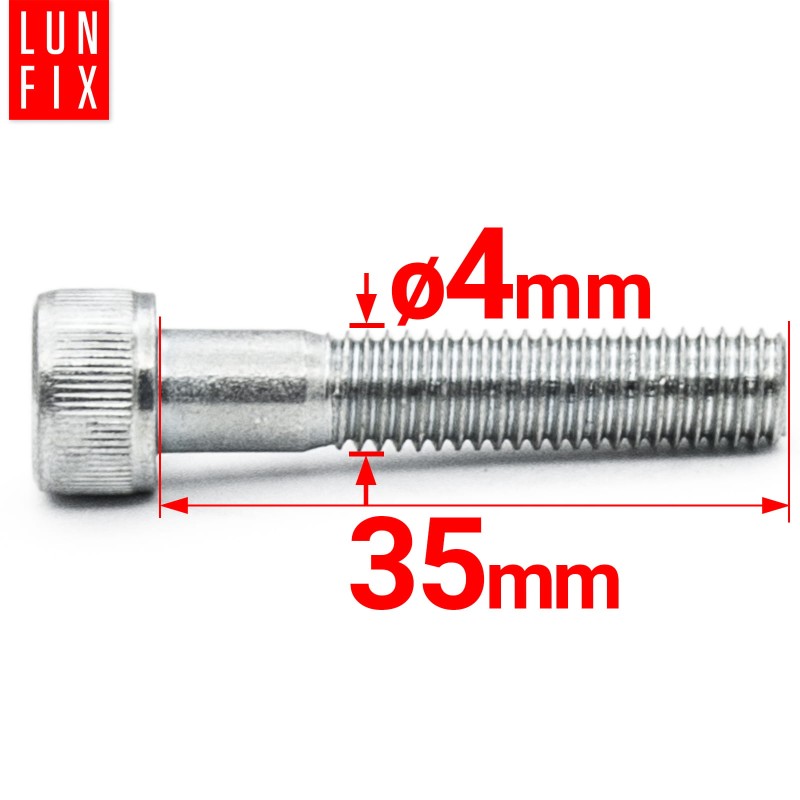 Śruby imbusowe M4x35 ocynkowane DIN912 klasa 8.8 1kg
