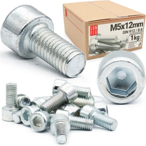 Vis CHC M5x12 DIN912 galvanisée 1 kg - LUN FIX