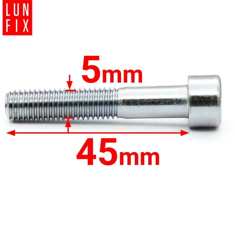 Śruby imbusowe M5x45 ocynkowane DIN912 klasa 8.8 1kg
