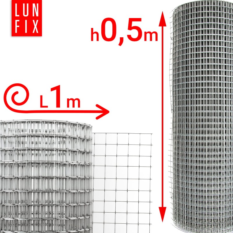 Siatka hodowlana 50cm 25x25 fi 1 mm zgrzewana ocynkowana 1mb