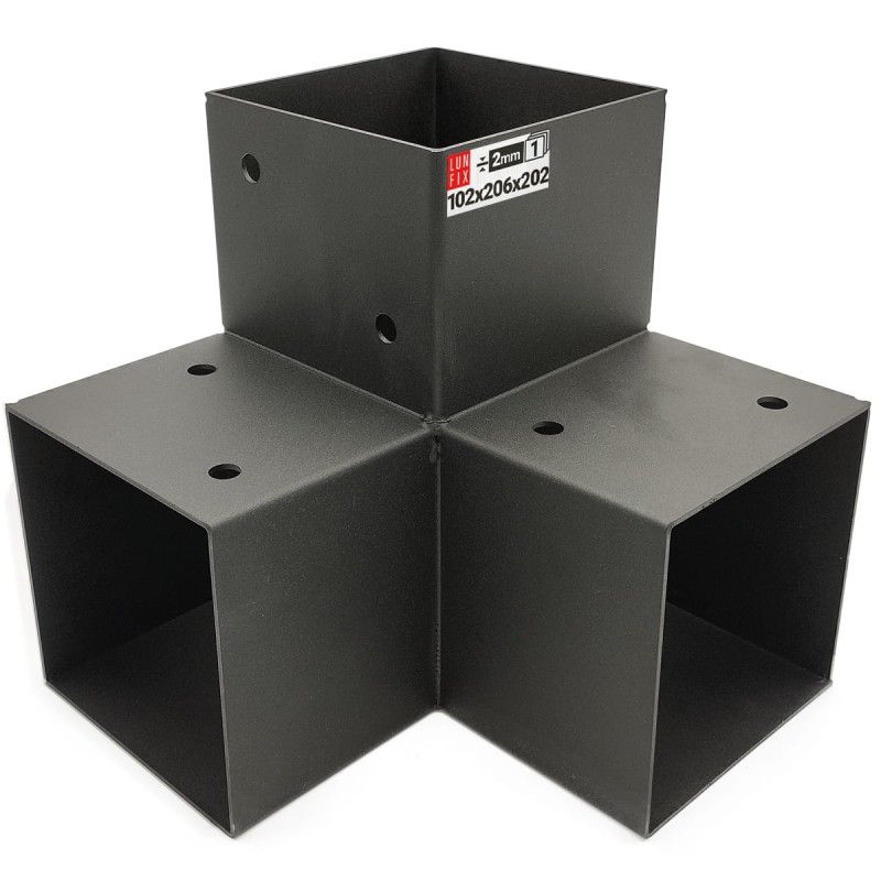 Łącznik belki kwadratowy Y 100x100mm wspornik do kantówek 3 końce