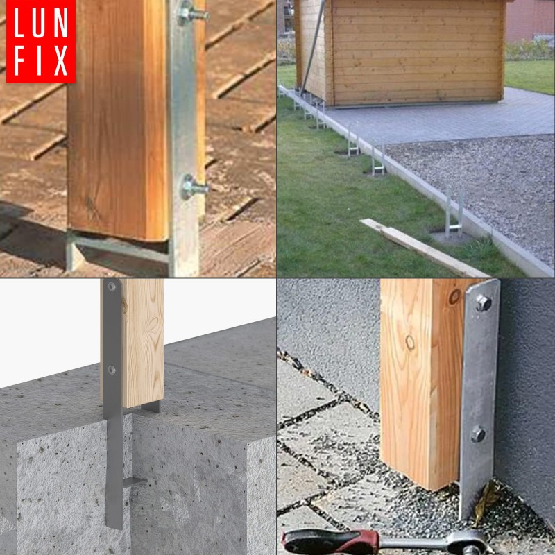 Podstawa słupa typ H 120x600x6 mm kotwa