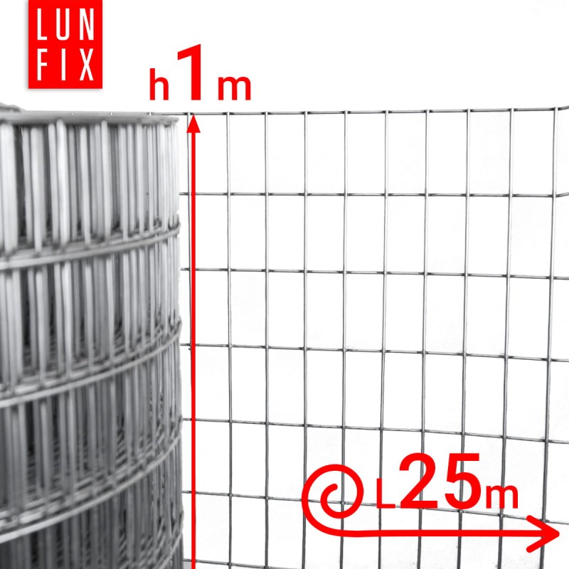 Siatka zgrzewana 100 cm oczko 50x25 fi 1,9mm ogrodzeniowa ocynkowana 25mb