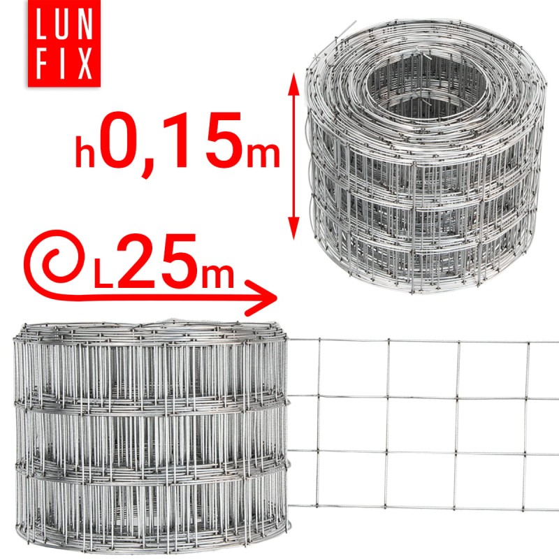 Siatka zbrojeniowa 50x60 ściany muru fi1,5mm 0,15x25m