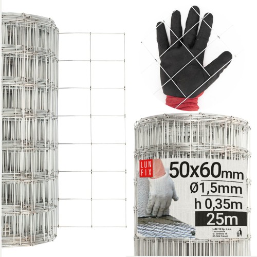 Treillis d’armature 50x60 0,35x25 m galvanisé - LUN FIX