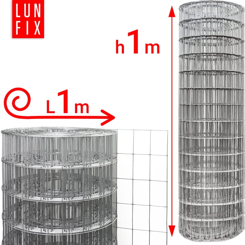 Siatka zgrzewana 100 cm oczko 75x50 fi 1,9mm ogrodzeniowa ocynkowana 1mb