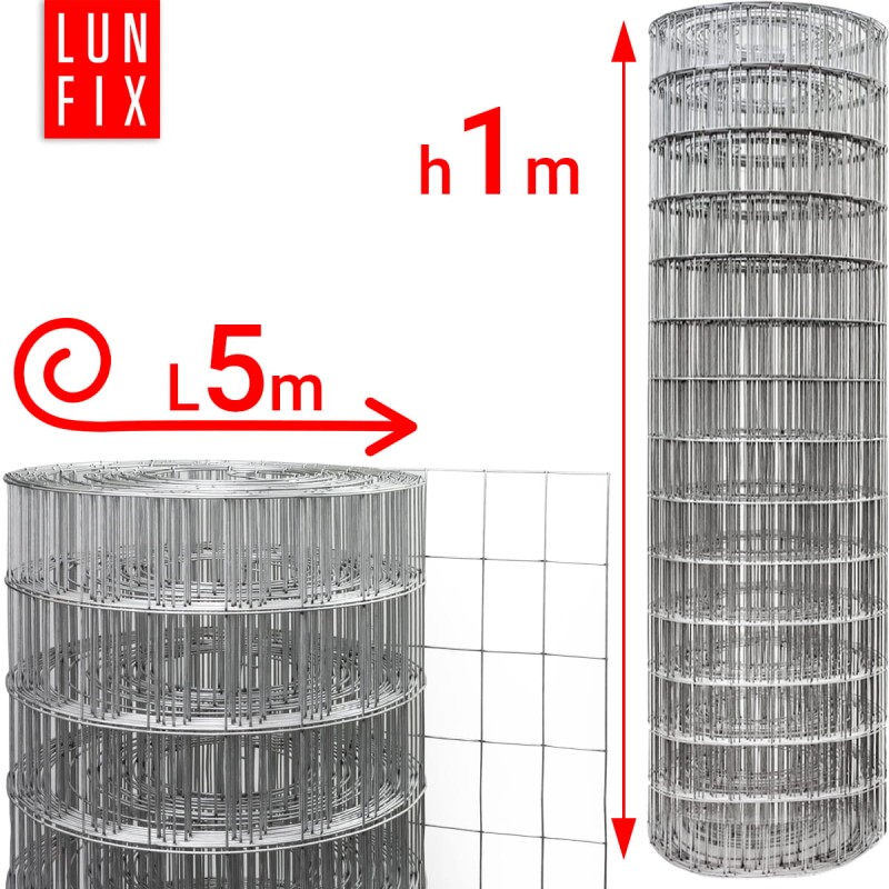 Siatka zgrzewana 100 cm oczko 75x50 fi 1,9mm ogrodzeniowa ocynkowana 5mb