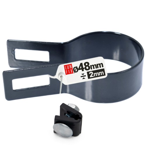 Collier de fixation pour panneau Ø 48 mm galvanisé - LUN FIX