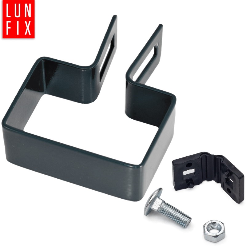 Obejma końcowa początkowa 40x60 mm grafit komplet