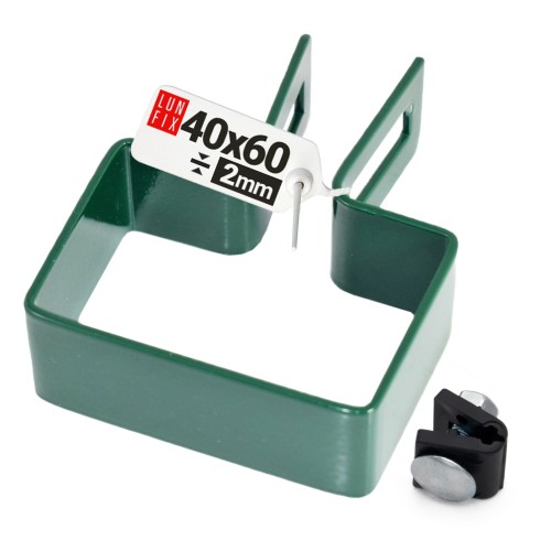 Collier de fixation pour panneau 40x60 mm galvanisé vert - LUN FIX