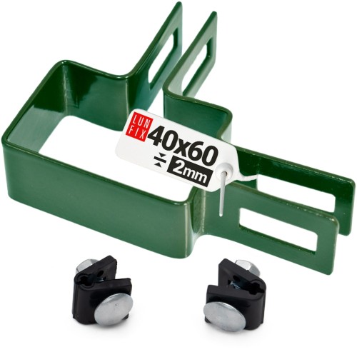 Collier de fixation pour panneau 40x60 mm galvanisé vert - LUN FIX