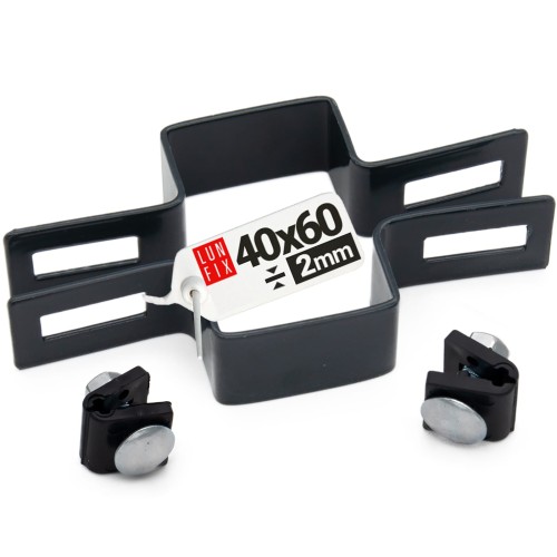 Collier de fixation pour panneau 40x60 mm galvanisé - LUN FIX