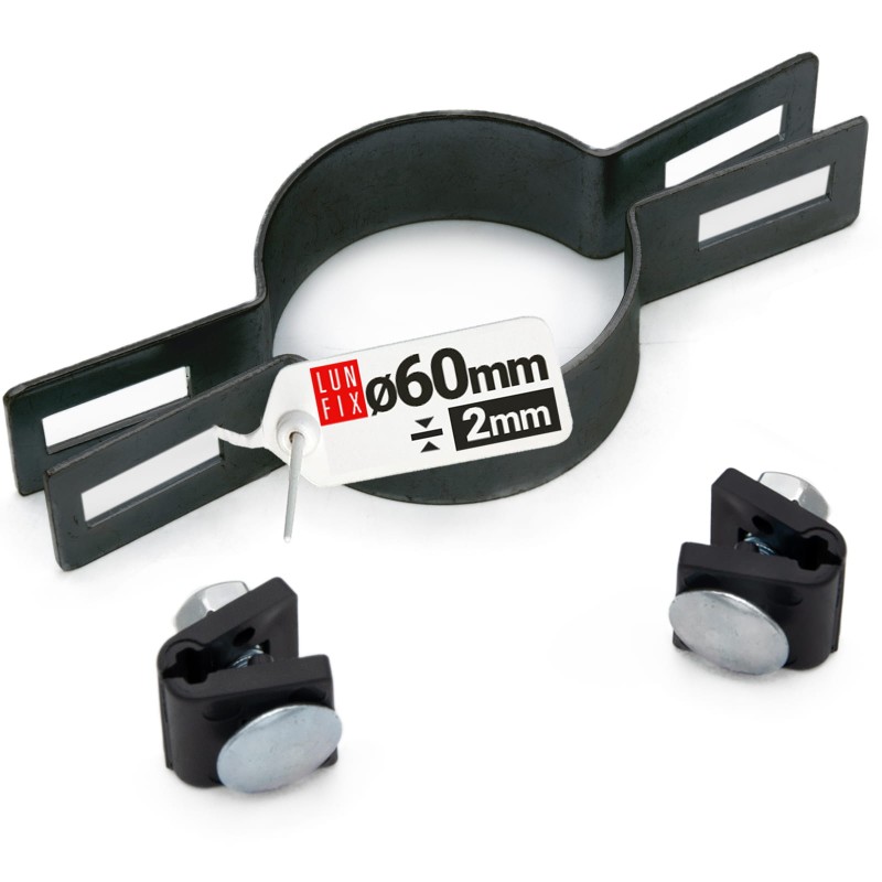 Obejma końcowa początkowa fi60 mm pośrednia grafit komplet