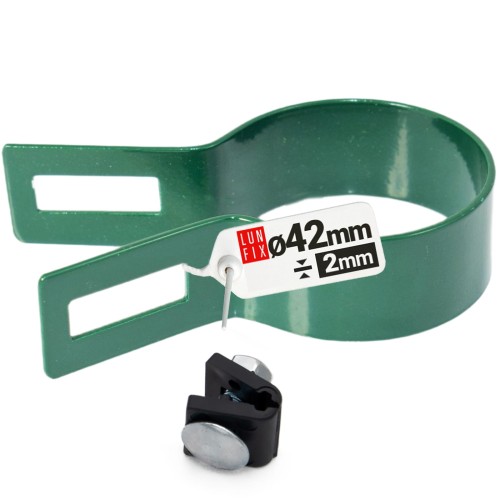 Collier de fixation pour panneau Ø 42 mm ZIELONY galvanisé - LUN FIX