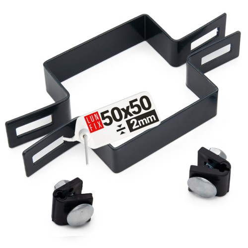 Collier de fixation pour panneau 50x50 mm galvanisé - LUN FIX