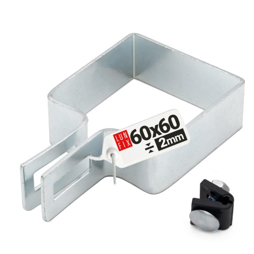 Collier de fixation pour panneau 60x60 mm galvanisé - LUN FIX