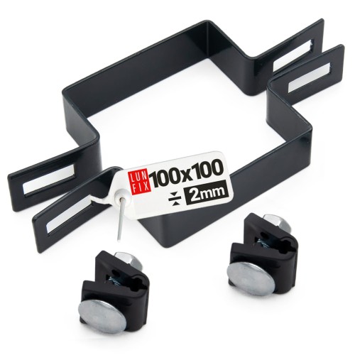 Collier de fixation pour panneau 100x100 galvanisé - LUN FIX
