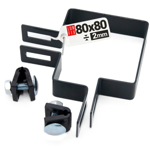 Collier de fixation pour panneau 80x80 galvanisé - LUN FIX