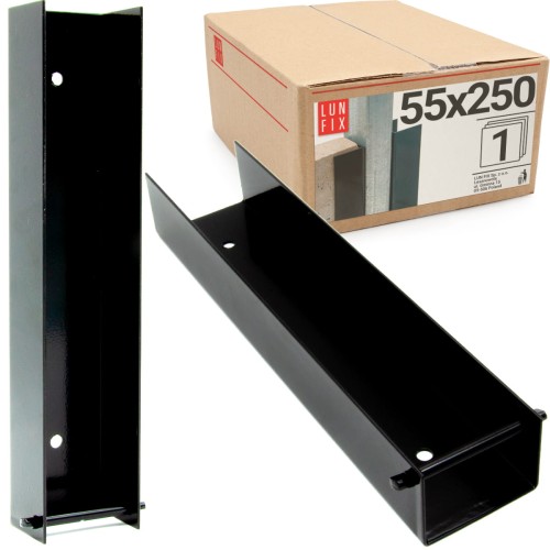 Support pour plaque de soubassement 52x250 galvanisé noir - LUN FIX