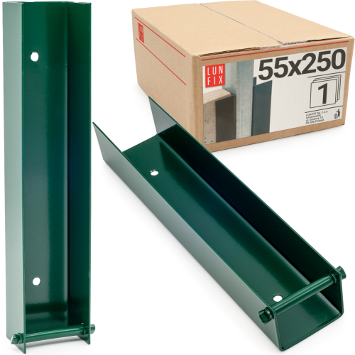 Support pour plaque de soubassement 55x250 galvanisé vert - LUN FIX
