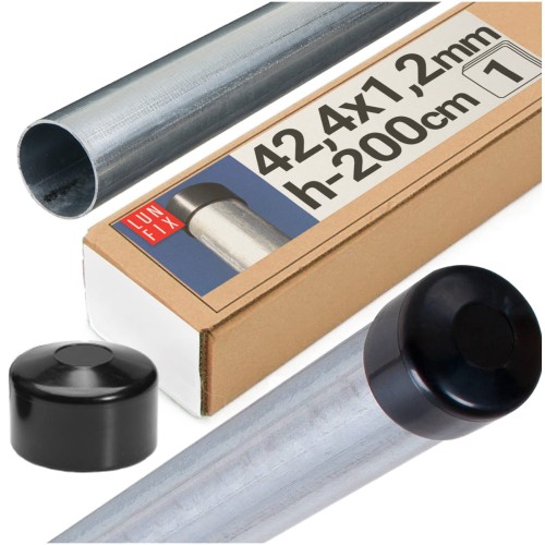 Poteau de clôture Ø 42 1,2 mm galvanisé - LUN FIX