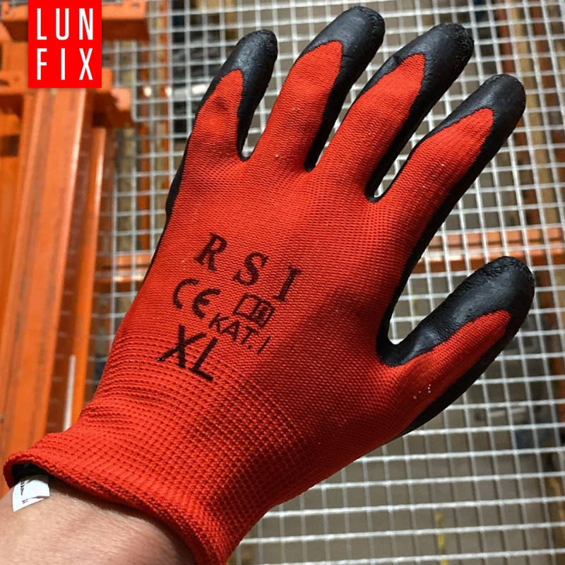 Rękawice robocze powlekane lateksem czerwone XXL 1szt.