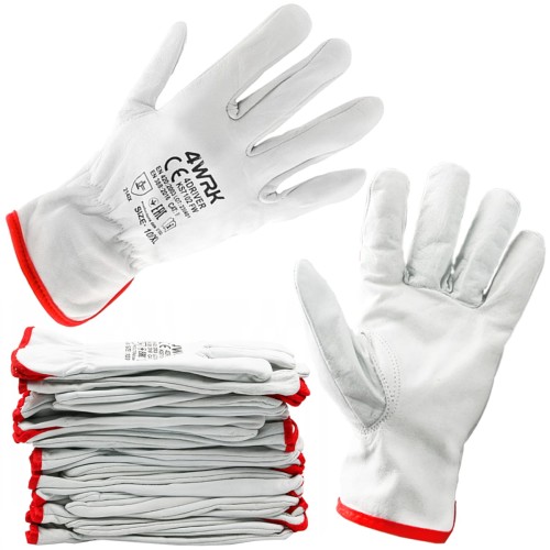 Gants de travail XL blanc 12 pièces - LUN FIX