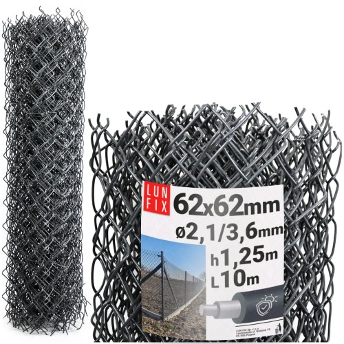 Grillage simple torsion 62x62 mm Ø 2,5 mm plastifié PVC - LUN FIX