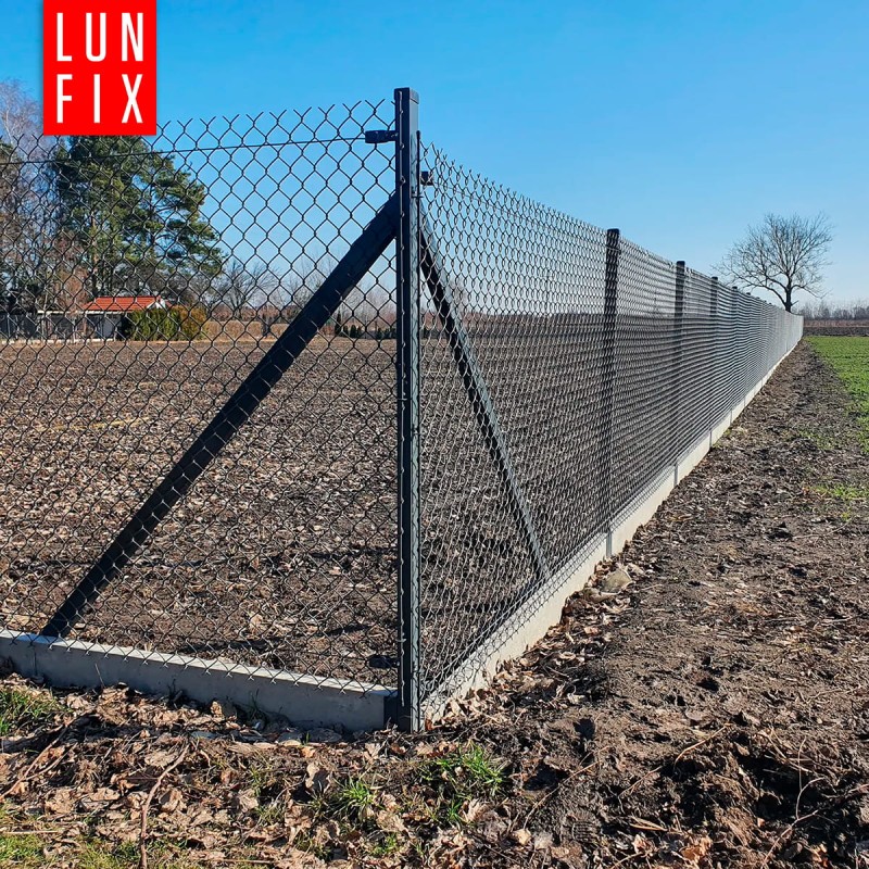 Siatka pleciona grafitowa 125cm oczko 62x62mm fi 2,5mm powlekana PVC 10mb
