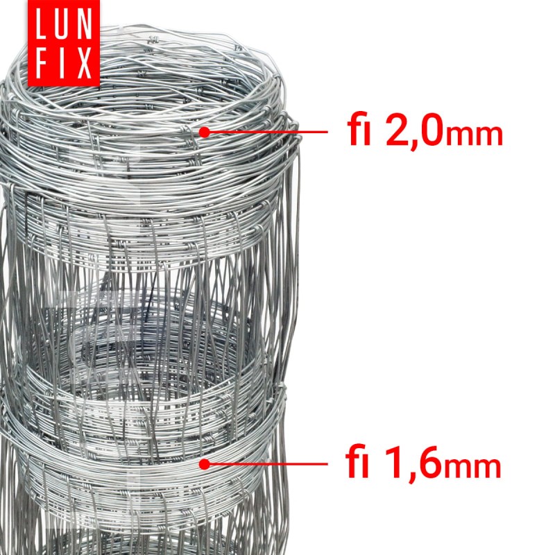 Siatka leśna budowlana 120cm fi 2-1,6mm ocynkowana 50mb + 100 sztuk skobli gratis!