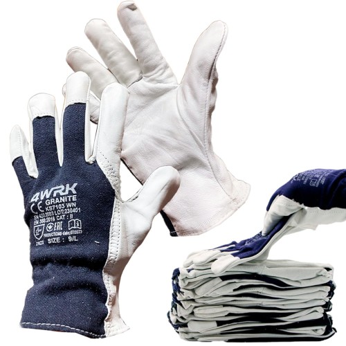 Gants de travail XXL blanc 12 pièces - LUN FIX
