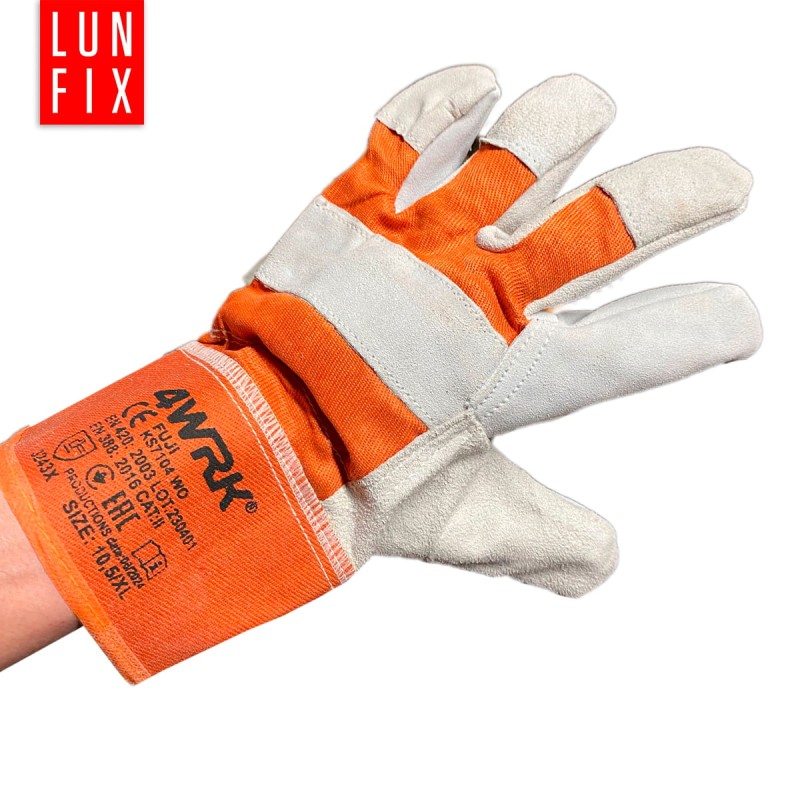 Rękawice robocze z dwoiny skórzanej wzmacniane 10 XL 1szt.