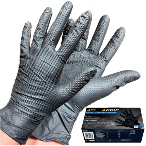 Gants de travail 8 M noir 50 pièces - LUN FIX