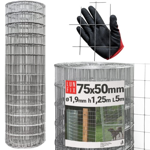 Grillage soudé 75x50 Ø 1,9 mm galvanisé - LUN FIX