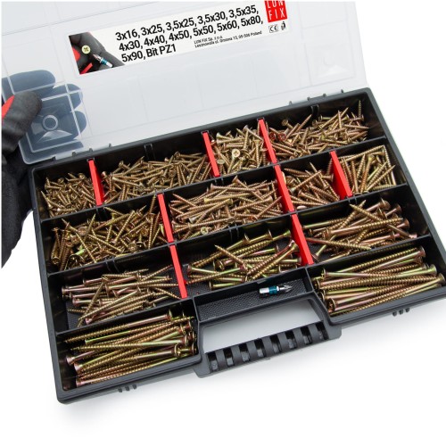 Coffret de fixations PZ1 acier trempé 770 pièces - LUN FIX