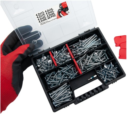 Coffret de fixations PH2 autoperceuse 290 pièces - LUN FIX