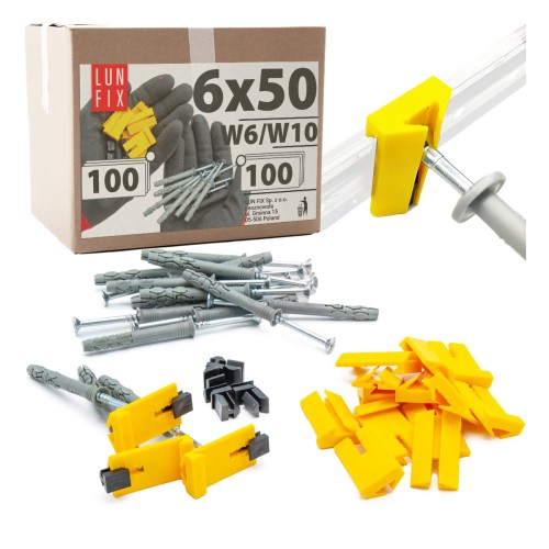 Système de fixation pour profilé d’enduit 100 pièces - LUN FIX