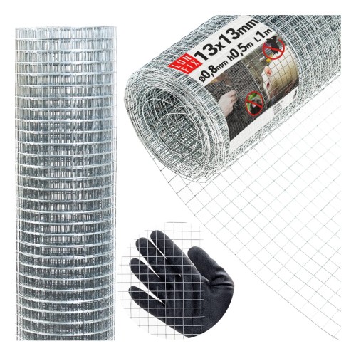 Grillage anti-rongeurs 13x13 Ø 0,8 galvanisé - LUN FIX