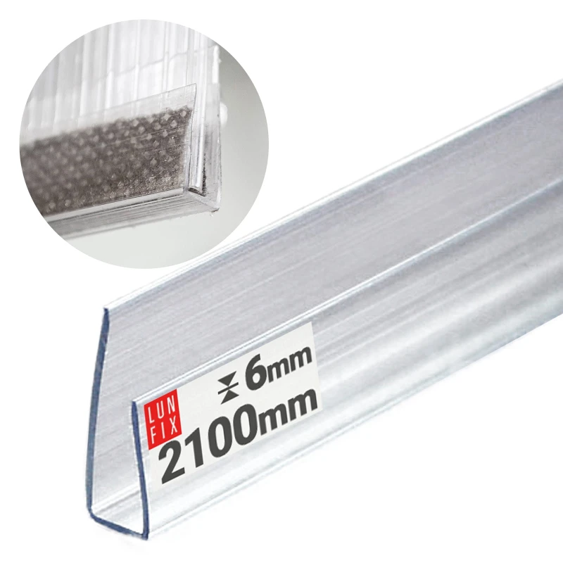 Listwa uszczelniająca do poliwęglanu 6mm, 2100mm