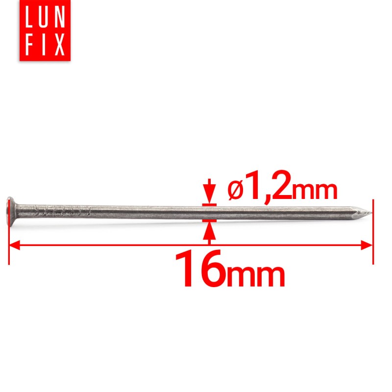 Gwoździe budowlane 1,2x16 mm czarne 5kg
